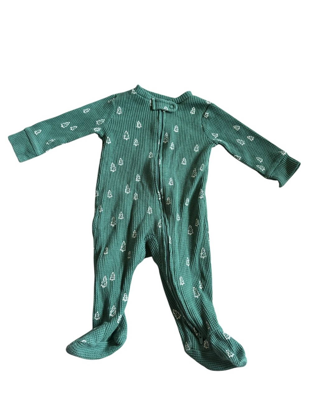 3/$25 Little Planet by Carter’s Organic Waffle Footed Sleeper 6M Trees baby